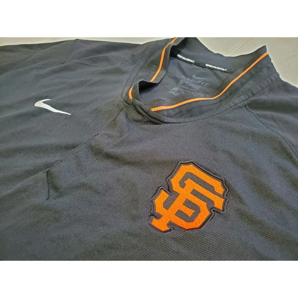 Nike Men’s XL San Francisco Giants Polo Shirt Blade Collar Dri-Fit Black